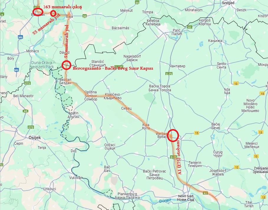 Hercegszántó Yol Tarifi